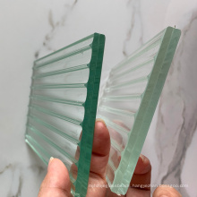 high quality  low iron carved u groove glass reeded glass for wall cladding